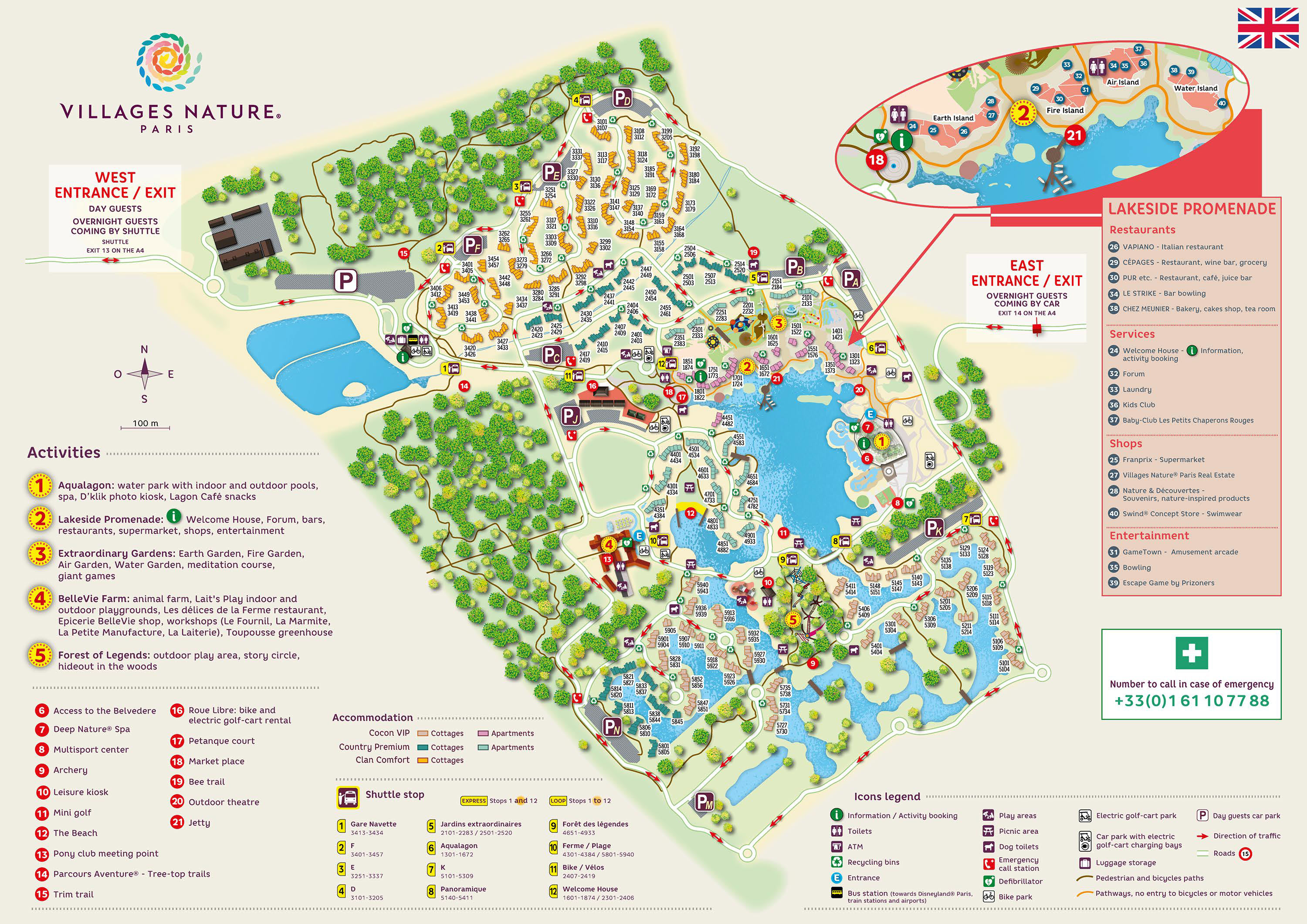 Map Les Villages Nature Paris Disneyland Paris Hotels