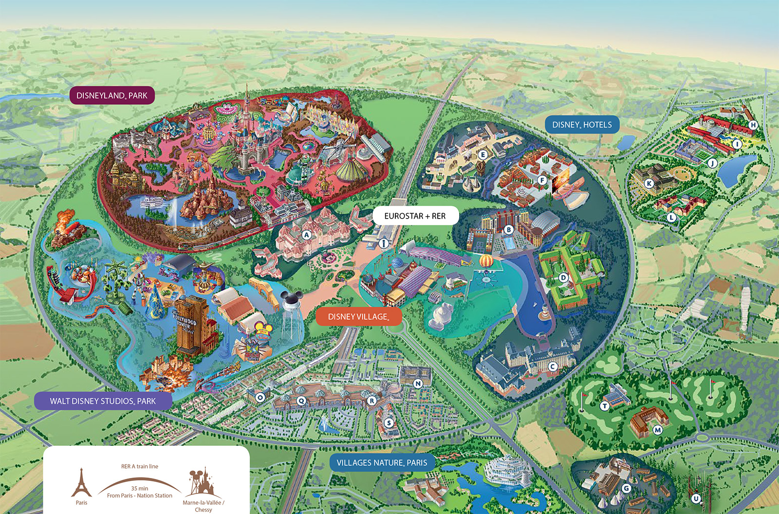 Disneyland Paris Map